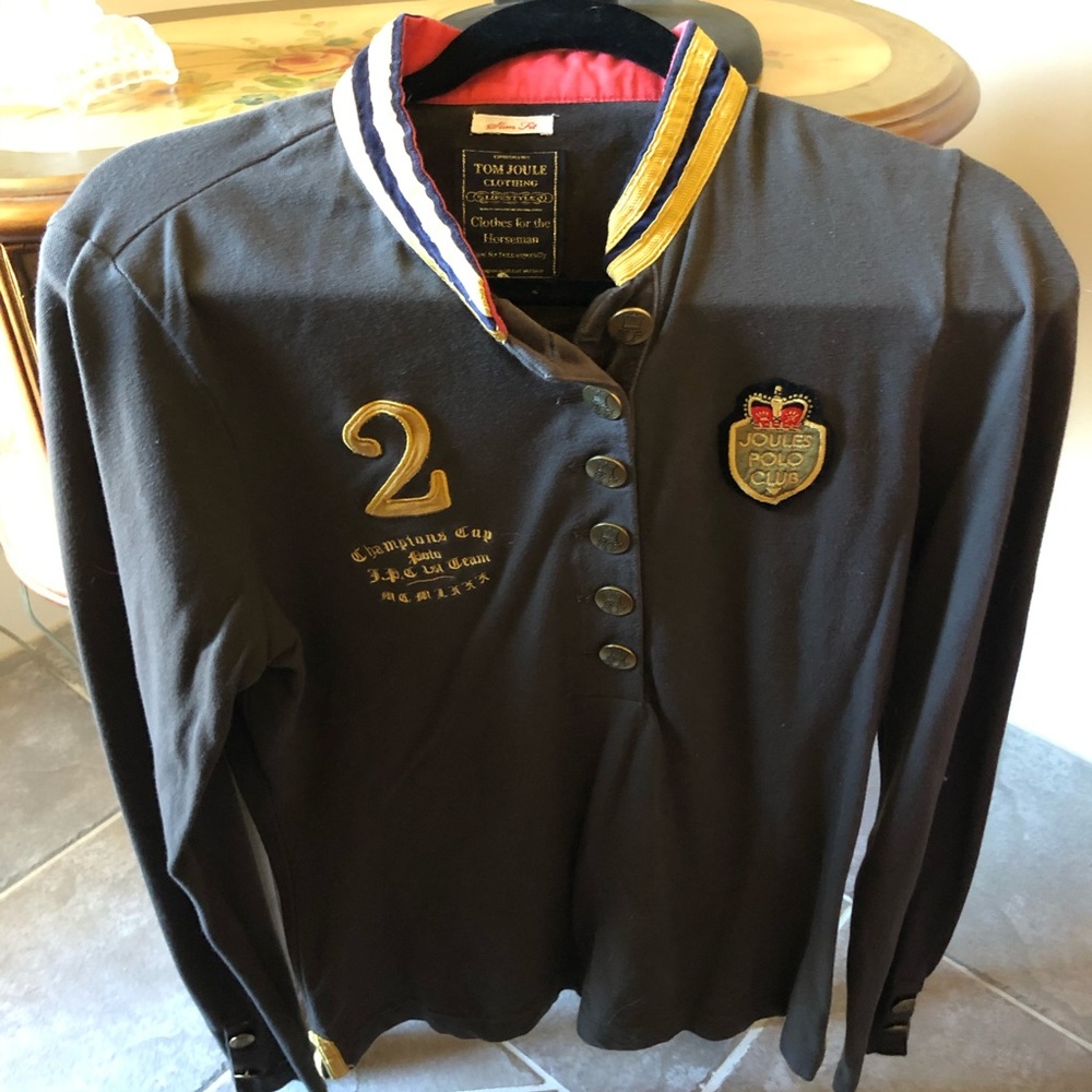 Grey blue riding pullover